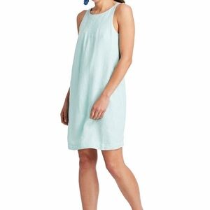 Vineyard Vines Dress Linen Pintuck Cisco Swing Dress Crystal‎ Blue Size 4